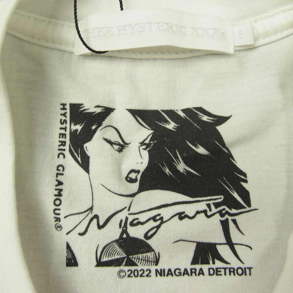HYSTERIC GLAMOUR ヒステリックグラマー 06221CT10 NIAGARA/AGAB ナイアガラ ガール フォトプリント Tシャツ ホワイト系 S【新古品】【未使用】【中古】