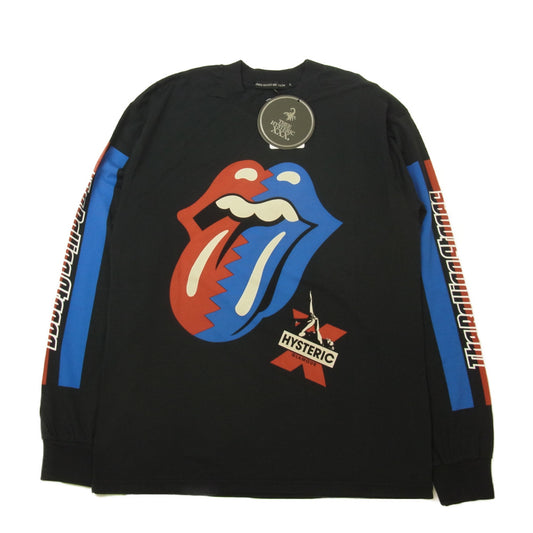 HYSTERIC GLAMOUR ヒステリックグラマー 06213CL03 THEE HYSTERIC XXX THE ROLLING STONES STEEL WHEELS 1989 トリプルエックス ローリング ストーンズ Tシャツ ブラック系 S【極上美品】【中古】