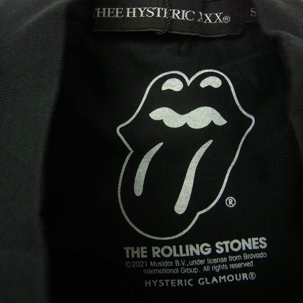 HYSTERIC GLAMOUR ヒステリックグラマー 06213CL03 THEE HYSTERIC XXX THE ROLLING STONES STEEL WHEELS 1989 トリプルエックス ローリング ストーンズ Tシャツ ブラック系 S【極上美品】【中古】