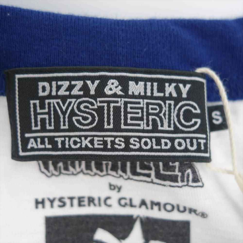 HYSTERIC GLAMOUR ヒステリックグラマー 22SS 02222CT02 VAMPIRELLA HYSTERIC ISSUE ヴァンピレラ ガールプリント 半袖 リンガー Tシャツ ホワイト系 S【美品】【中古】