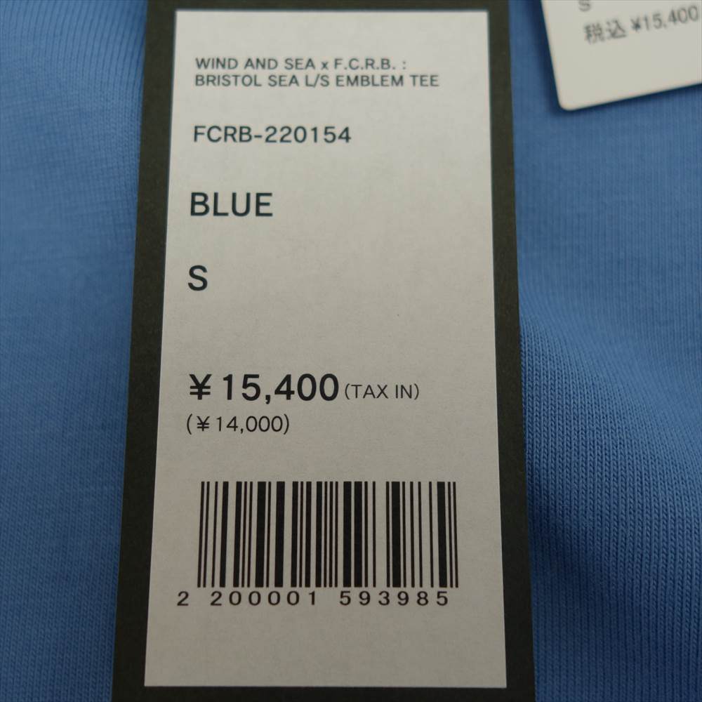 F.C.R.B. エフシーアールビー 22SS FCRB-220154 WIND AND SEA BRISTOL SEA L/S EMBLEM TEE ウィンダンシー ブリストル ロングスリーブ エンブレム Tシャツ ブルー ブルー系 S【新古品】【未使用】【中古】