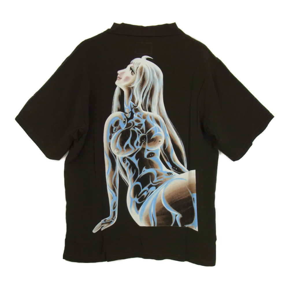 HYSTERIC GLAMOUR ヒステリックグラマー 21SS 02211AH15 手塚治虫 シャミー1000 ＆ 理知的型 オープンカラー アロハ シャツ  ブラウン系 S【新古品】【未使用】【中古】