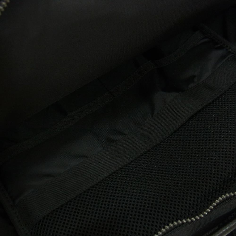 BRIEFING ブリーフィング BRM191P07 FUSION SQ PACK HD フュージョン SQパック ナイロン レザー 切替 バックパック リュック ブラック系【極上美品】【中古】