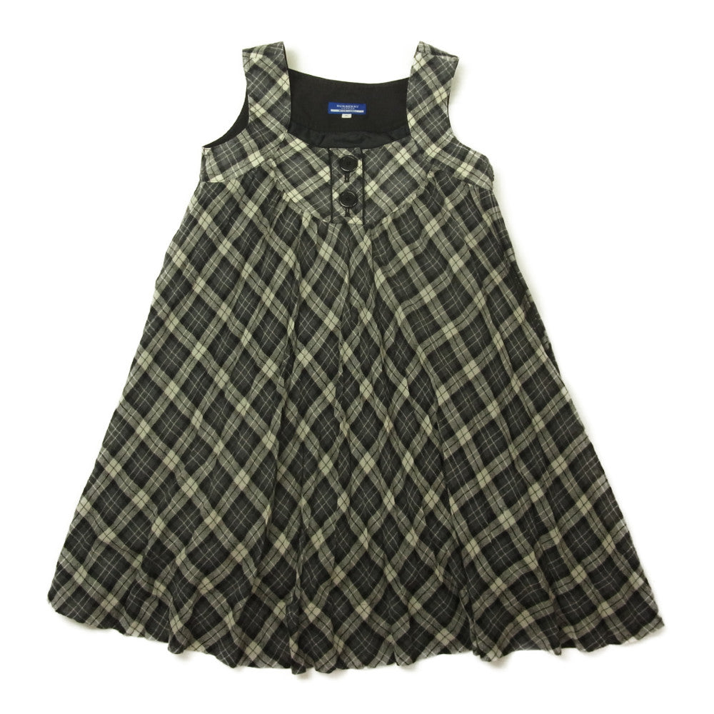 BURBERRY BLUE LABEL バーバリーブルーレーベル チェック ワンピース ブラック系 36【中古】