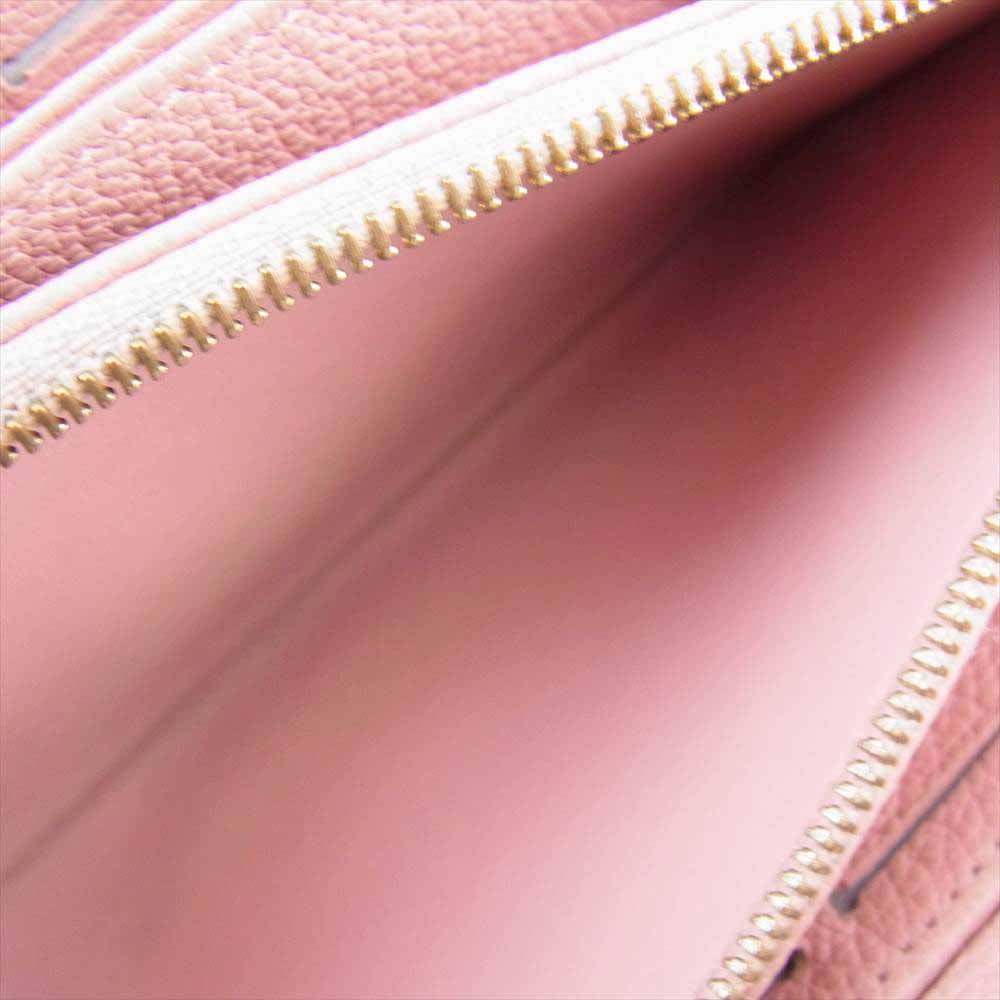 LOUIS VUITTON ルイ・ヴィトン M64090 モノグラム アンプラント ジッピーウォレット ピンク系【中古】