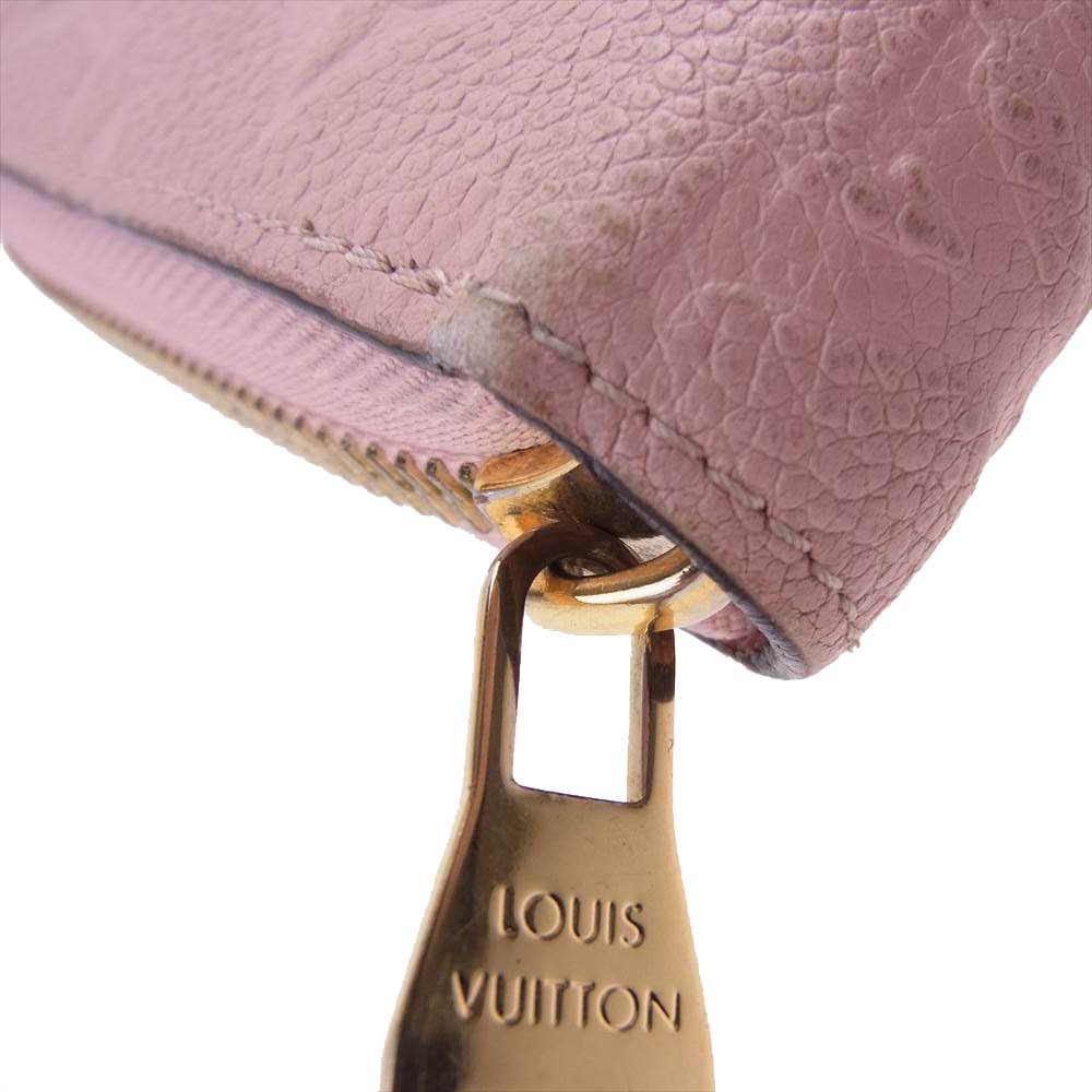 LOUIS VUITTON ルイ・ヴィトン M64090 モノグラム アンプラント ジッピーウォレット ピンク系【中古】