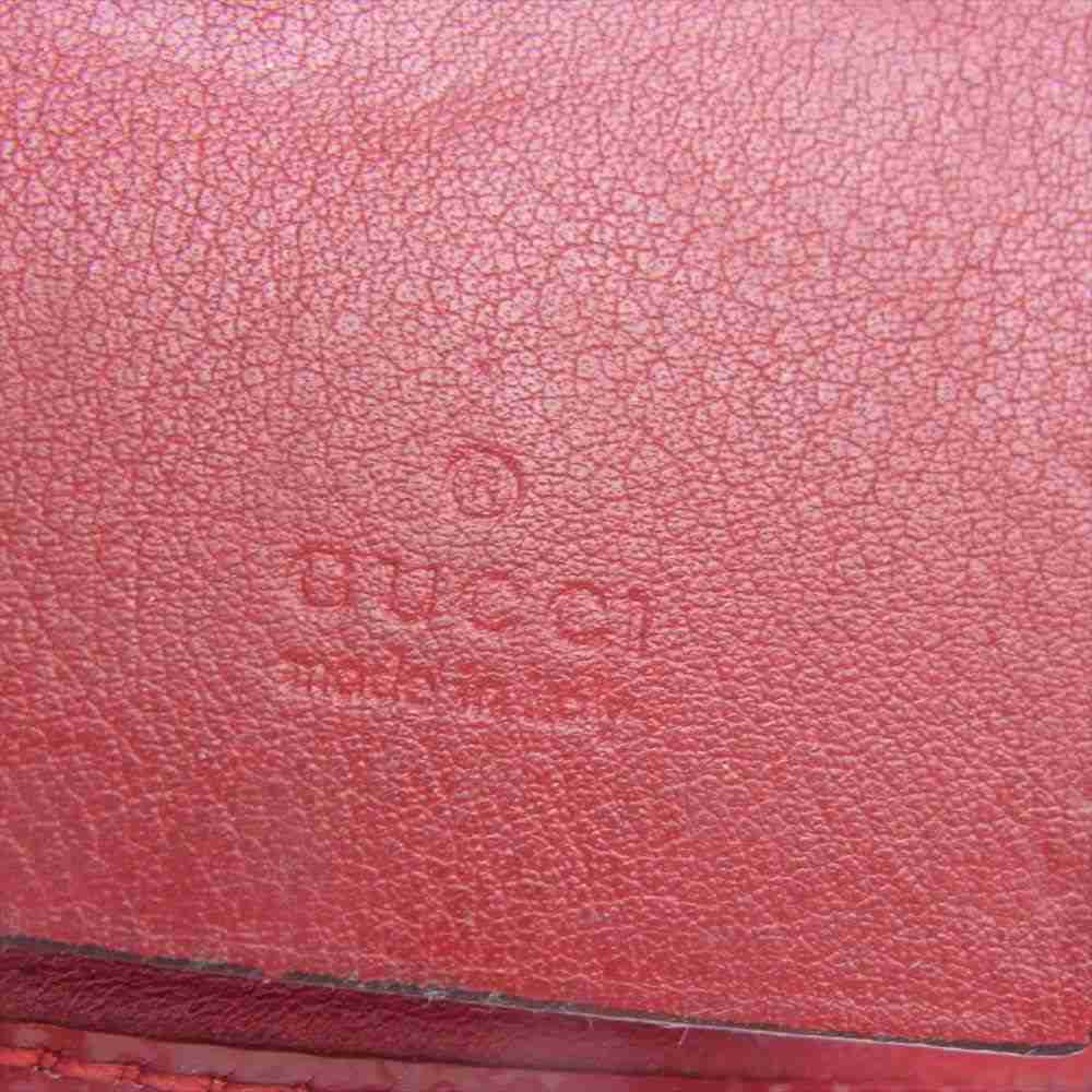 GUCCI グッチ 309759 AV13G 6227 マイクログッチシマ ベルト 6連 キーケース レッド系【中古】