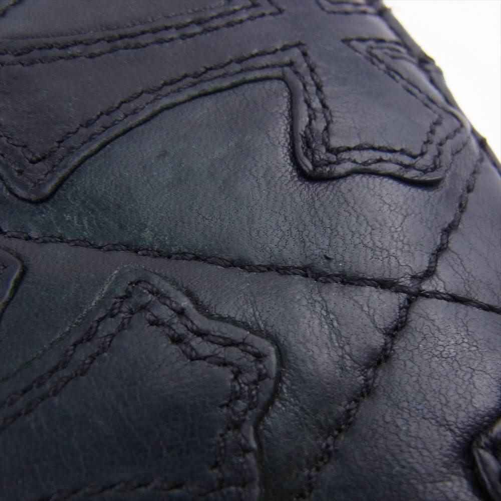 CHROME HEARTS クロムハーツ（原本無） REC F ZIP QUILTED セメタリークロス キルティング ウォレット ブラック系【中古】
