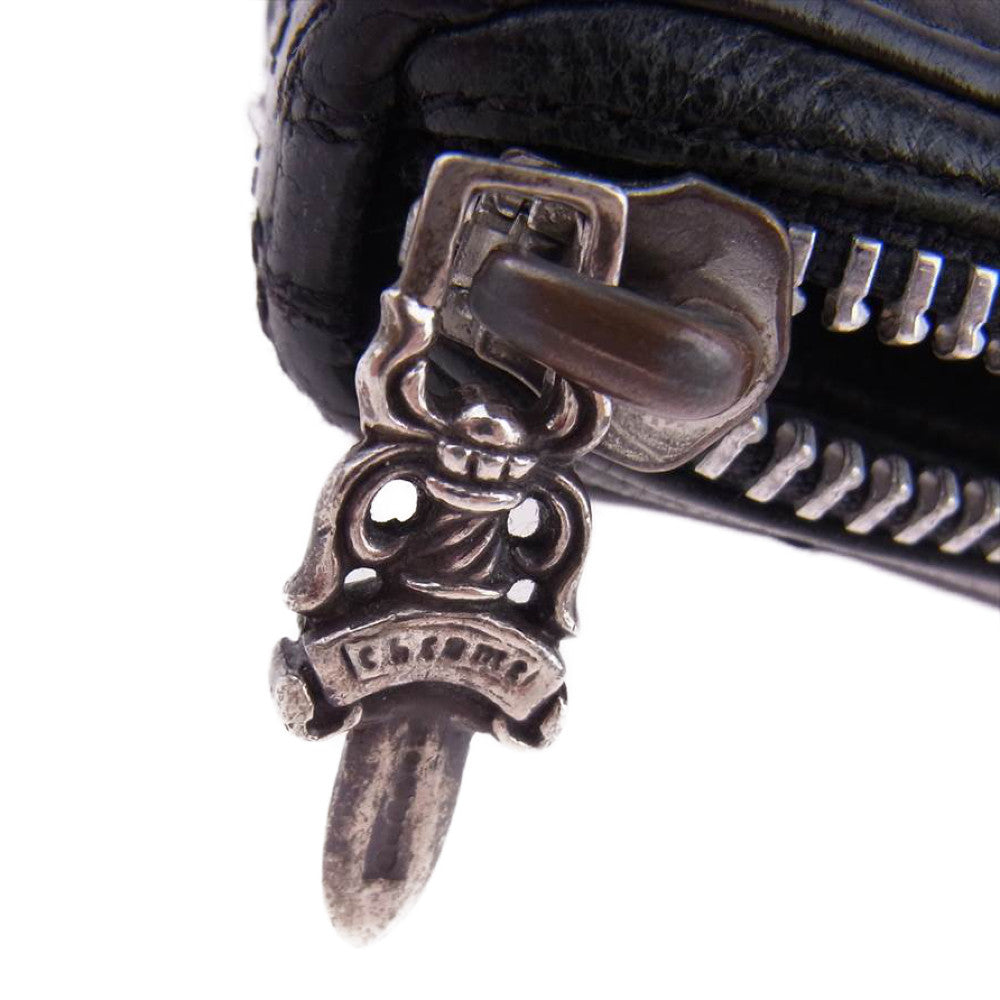 CHROME HEARTS クロムハーツ（原本無） REC F ZIP QUILTED セメタリークロス キルティング ウォレット ブラック系【中古】