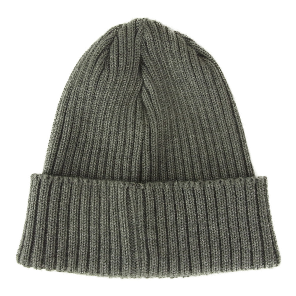 ROUGH and RUGGED ラフアンドラゲッド ロゴワッペン ウール リブ ニット帽 グレー系【中古】