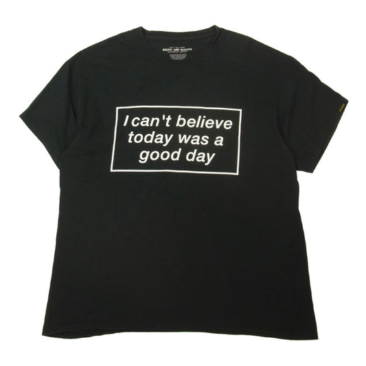 NEIGHBORHOOD ネイバーフッド × ROUGH AND RUGGED ラフアンドラゲッド NBHD×RARDC CT01 JOINT WORK HENRY HAUZ オープン記念 ロゴプリント 半袖 Tシャツ ブラック系 L【中古】