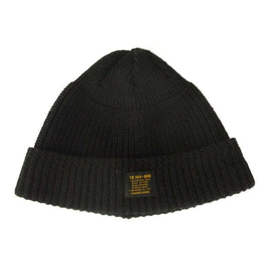 NEIGHBORHOOD ネイバーフッド 18AW 182FUNH-HT01 MIL-JEEP W-CAP ウール リブ ビーニー ニット帽 ブラック系 F【中古】