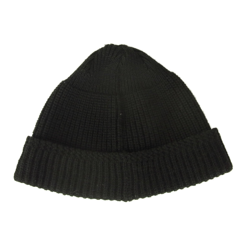 NEIGHBORHOOD ネイバーフッド 18AW 182FUNH-HT01 MIL-JEEP W-CAP ウール リブ ビーニー ニット帽 ブラック系 F【中古】