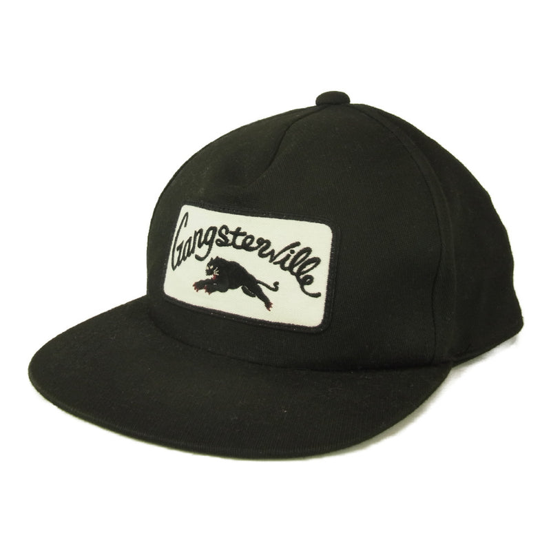 GANGSTERVILLE ギャングスタービル GREASER-CAP ロゴワッペン コットンツイル 6パネル キャップ 帽子 ブラック系【中古】