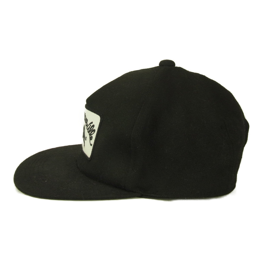 GANGSTERVILLE ギャングスタービル GREASER-CAP ロゴワッペン コットンツイル 6パネル キャップ 帽子 ブラック系【中古】