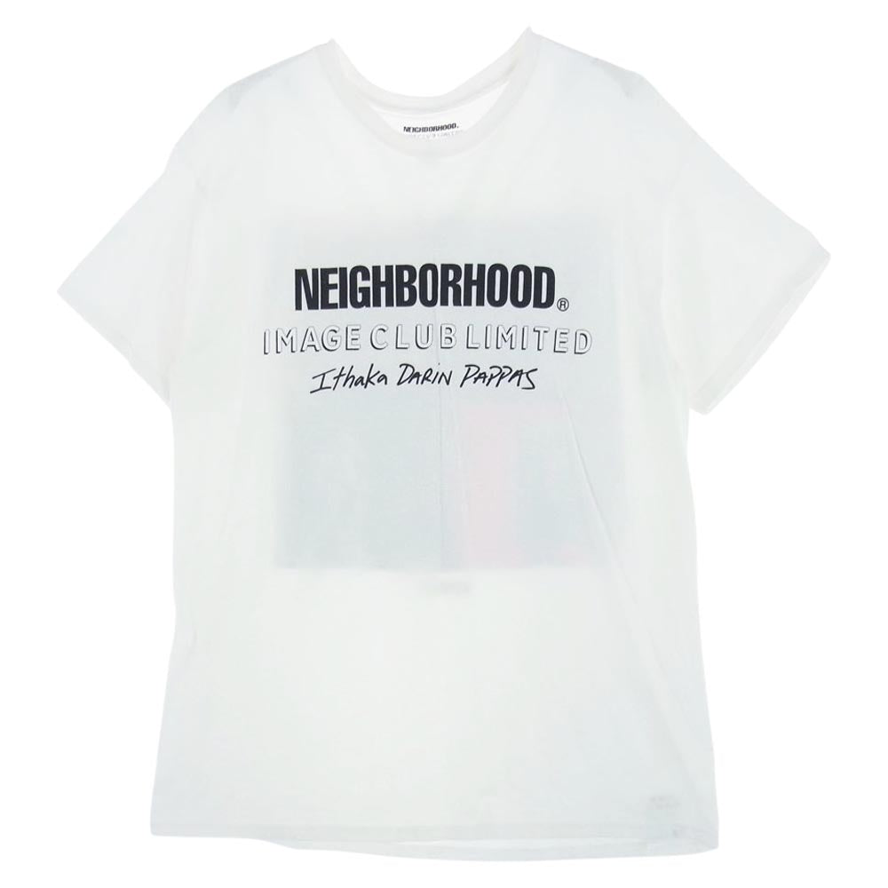 NEIGHBORHOOD ネイバーフッド × IMAGE CLUB LIMITED イメージクラブリミテッド 20AW NHIX-4/C-TEE.SS ロゴ バックフォトプリント 半袖 Tシャツ ホワイト系 L【中古】