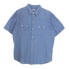 TENDERLOIN テンダーロイン 本店限定 T-CHAMBRAY WESTERN SHT S/S シャンブレー ウエスタン 半袖シャツ  ブルー系 M【中古】