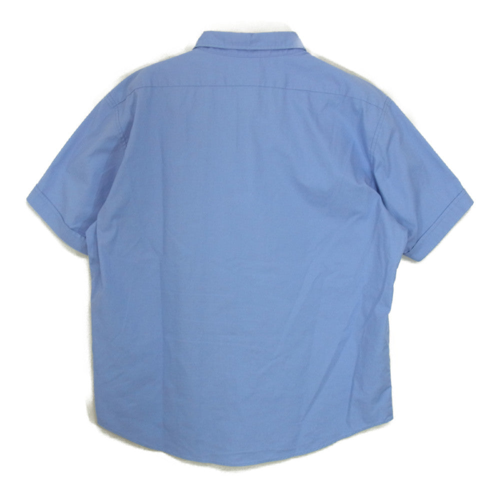 TENDERLOIN テンダーロイン T-WORK SHT S/S ガンパッチキルティング ワッペン ボタンダウン ワーク 半袖 シャツ ライトブルー系 M【中古】