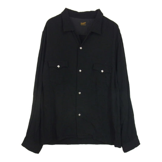 TENDERLOIN テンダーロイン T-RAYON WESTERN SHT P オープンカラー レーヨン ウエスタン シャツ ブラック系 L【中古】