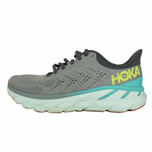 HOKA ONE ONE ホカ オネオネ M CLIFTON 7 クリフトン ７ スニーカー ランニングシューズ グレー系 25.5cm【中古】