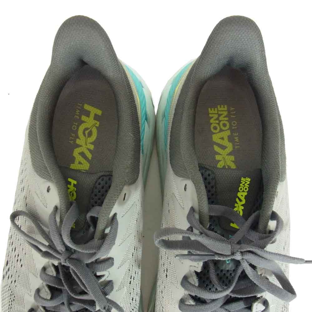 HOKA ONE ONE ホカ オネオネ M CLIFTON 7 クリフトン ７ スニーカー ランニングシューズ グレー系 25.5cm【中古】