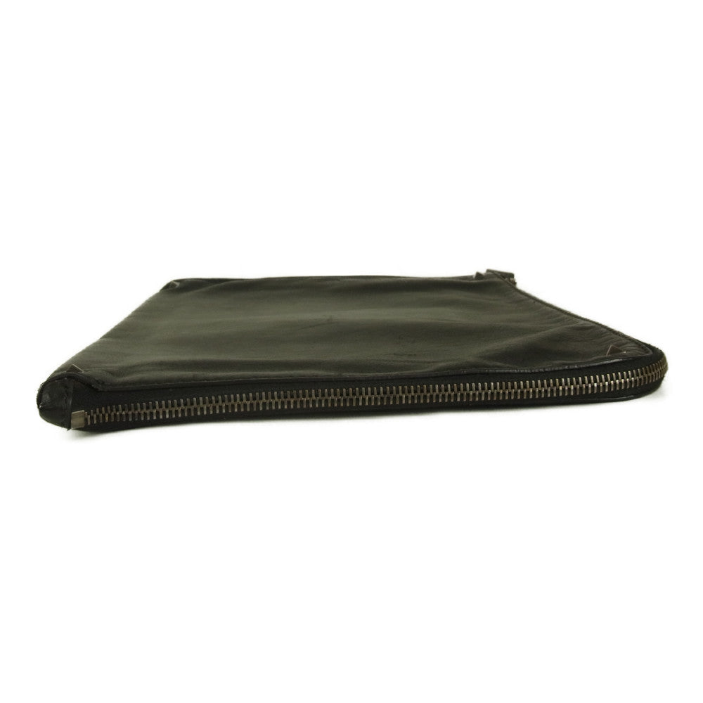 VALENTINO ヴァレンティノ GARAVANI ガラヴァーニ スタッズ クラッチバッグ  ブラック系【中古】