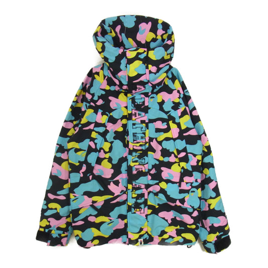 A BATHING APE アベイシングエイプ NEW MULTI CAMO SHARK OVERSIZED HOODIE JACKET マルチカモ シャーク オーバーサイズ フーディー ジャケット  マルチカラー系 M【美品】【中古】