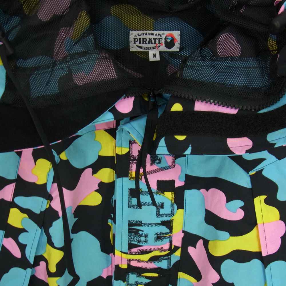 A BATHING APE アベイシングエイプ NEW MULTI CAMO SHARK OVERSIZED HOODIE JACKET マルチカモ シャーク オーバーサイズ フーディー ジャケット  マルチカラー系 M【美品】【中古】
