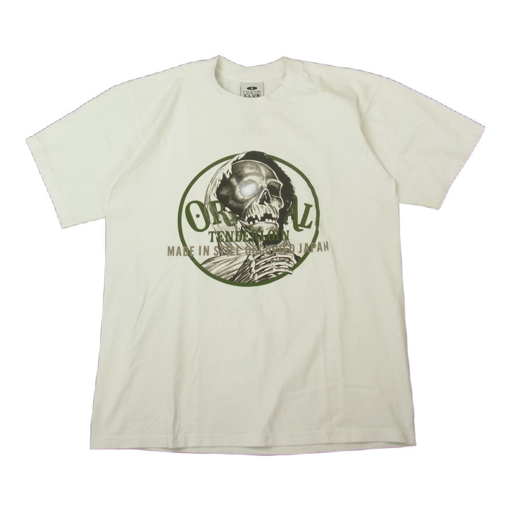 TENDERLOIN テンダーロイン TEE GR 半袖 スカル プリント Tシャツ ホワイト系 M【中古】