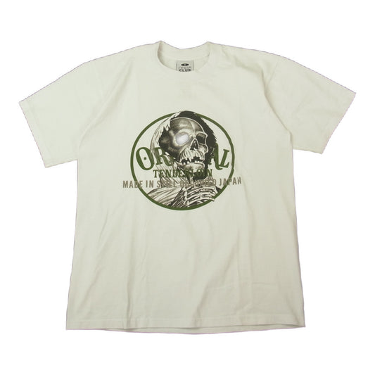 TENDERLOIN テンダーロイン TEE GR 半袖 スカル プリント Tシャツ ホワイト系 M【中古】