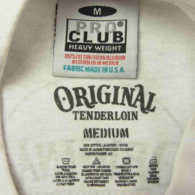 TENDERLOIN テンダーロイン TEE GR 半袖 スカル プリント Tシャツ ホワイト系 M【中古】
