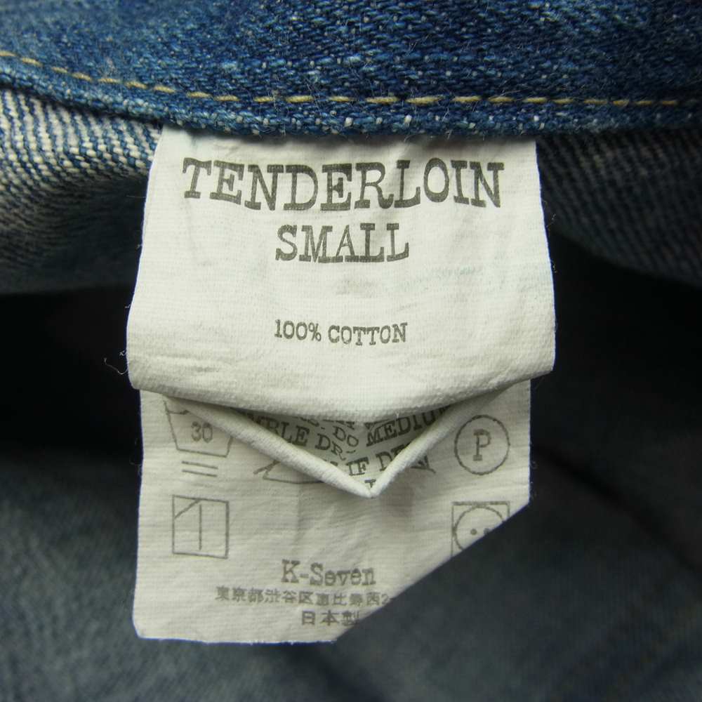 TENDERLOIN テンダーロイン DENIM SHORTS WASH ウォッシュ デニム ショーツ ハーフ パンツ インディゴブルー系 S【中古】