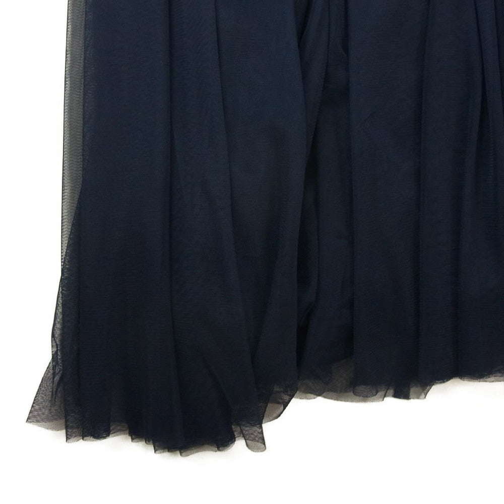 タダシショージ BDH18390L COVE TULLE GOWN レースイルージョン  チュール ロング ドレス ネイビー系 4【中古】