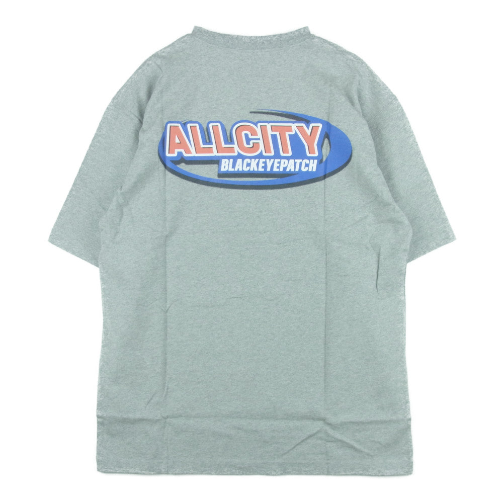 ブラックアイパッチ BEPSS21TE10 All City プリント 半袖 Tシャツ グレー系 M【新古品】【未使用】【中古】