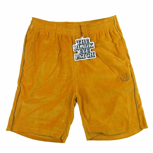 ブラックアイパッチ 21AW BEPFW21PA07 B EMBLEM PIPING VELOUR SHORTS エンブレム ベロア ショーツ ショート パンツ キャメル系 M【新古品】【未使用】【中古】