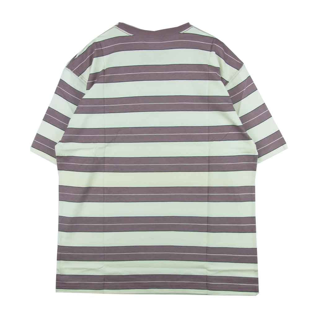 ブラックアイパッチ 21SS BEPSS21TE17 ROYAL LOGO BORDERED TEE ロイヤルロゴ ボーダー 半袖 Tシャツ パープル系 アイボリー系 M【新古品】【未使用】【中古】
