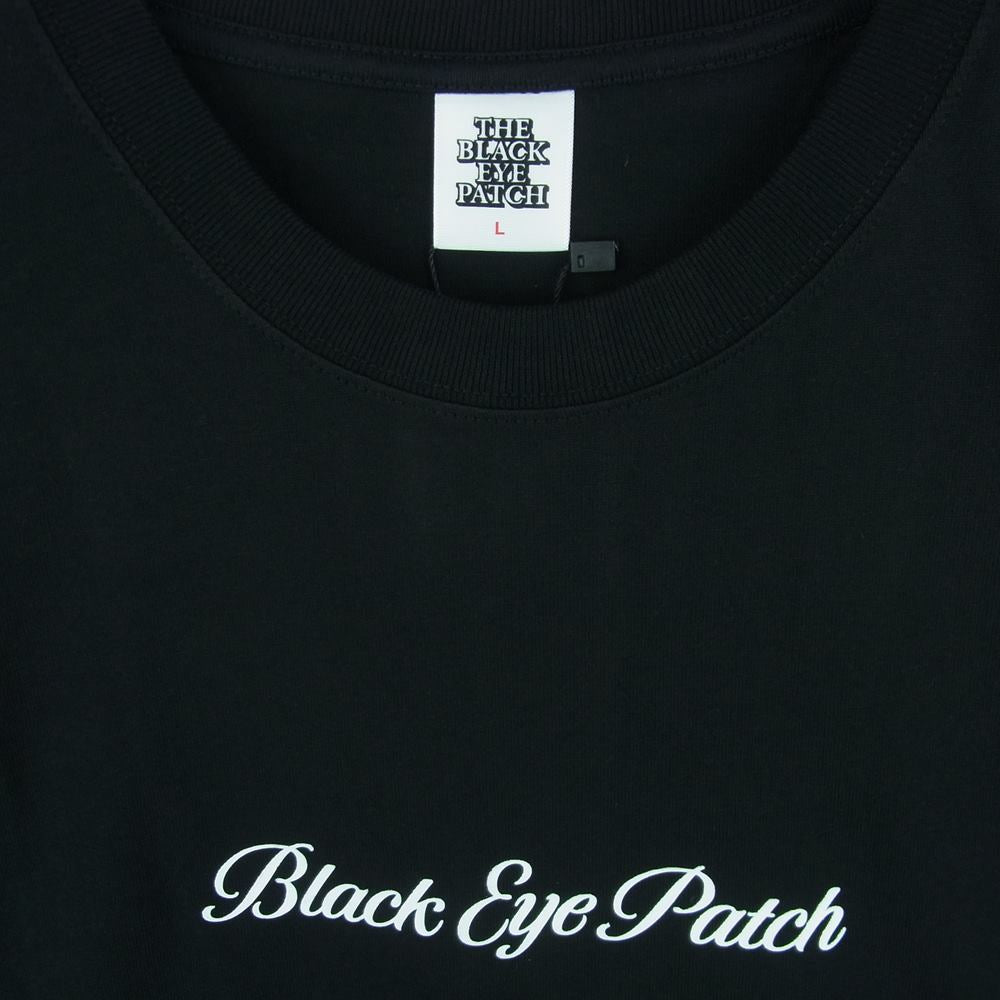 ブラックアイパッチ 21AW BEPFW21TE14 Royal Script Tee ロイヤルスクリプト 半袖 Tシャツ ブラック系 L【新古品】【未使用】【中古】