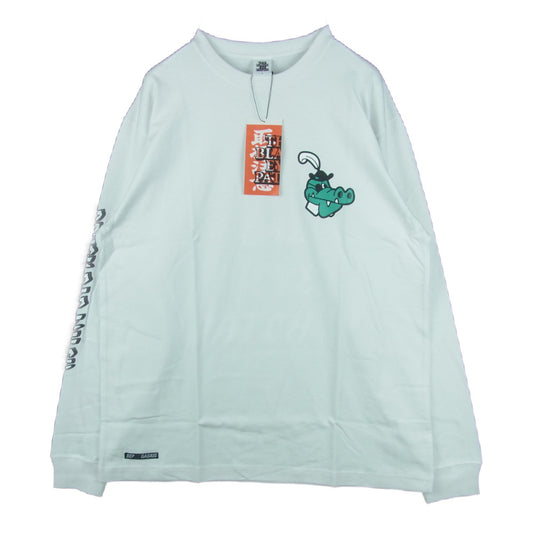 ブラックアイパッチ 21SS BEPSS21TE03 GASIUS PIRATE L/S TEE ガシアス パイレーツ 長袖 Tシャツ ホワイト系 L【新古品】【未使用】【中古】