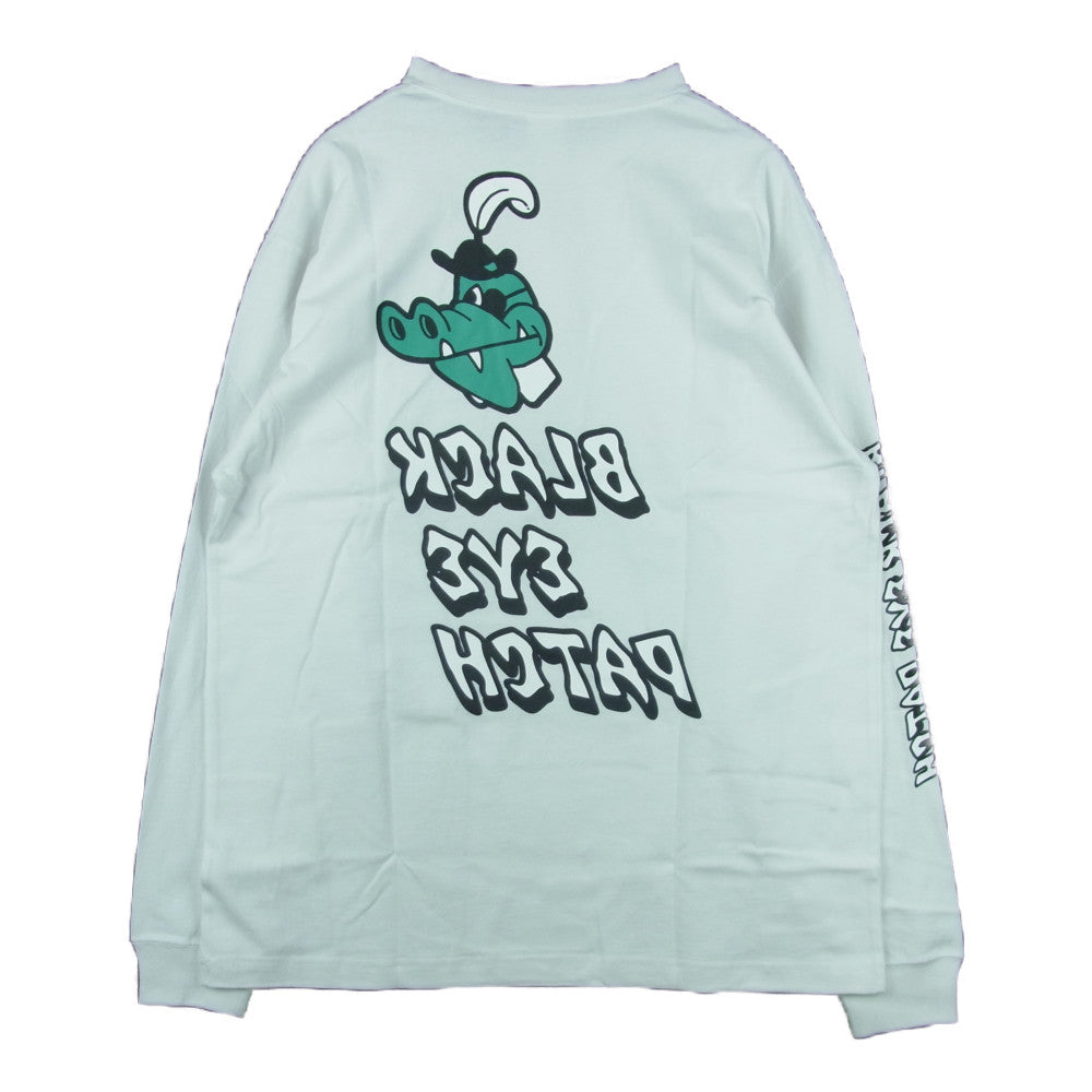 ブラックアイパッチ 21SS BEPSS21TE03 GASIUS PIRATE L/S TEE ガシアス パイレーツ 長袖 Tシャツ ホワイト系 L【新古品】【未使用】【中古】