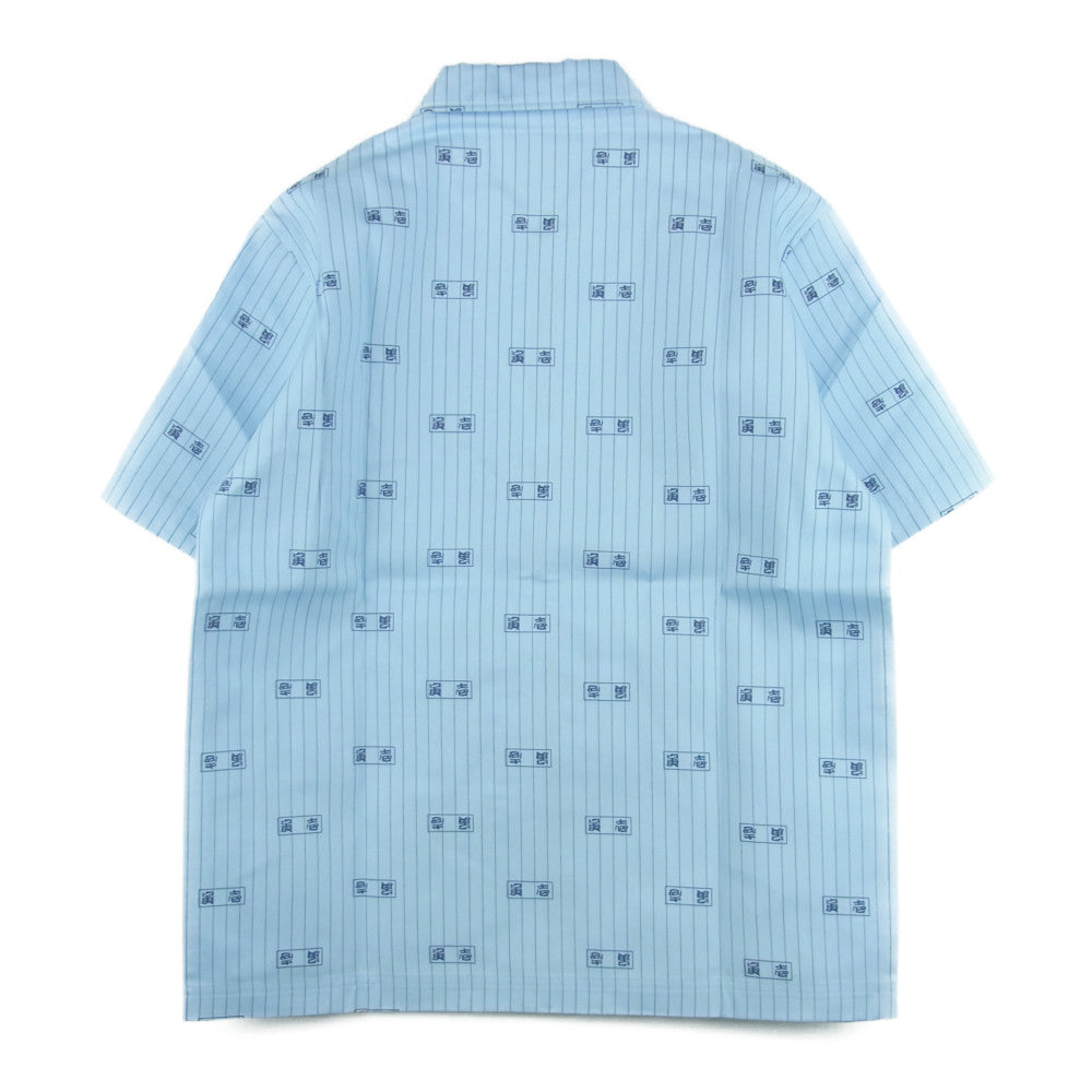 ブラックアイパッチ 21SS BEPSS21TP20 TRAICHI ZIP WORK SHIRT 寅壱 半袖 ワーク シャツ ライトブルー系 M【新古品】【未使用】【中古】