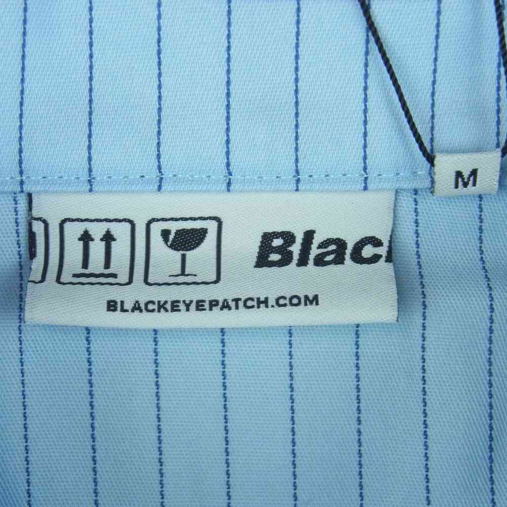 ブラックアイパッチ 21SS BEPSS21TP20 TRAICHI ZIP WORK SHIRT 寅壱 半袖 ワーク シャツ ライトブルー系 M【新古品】【未使用】【中古】
