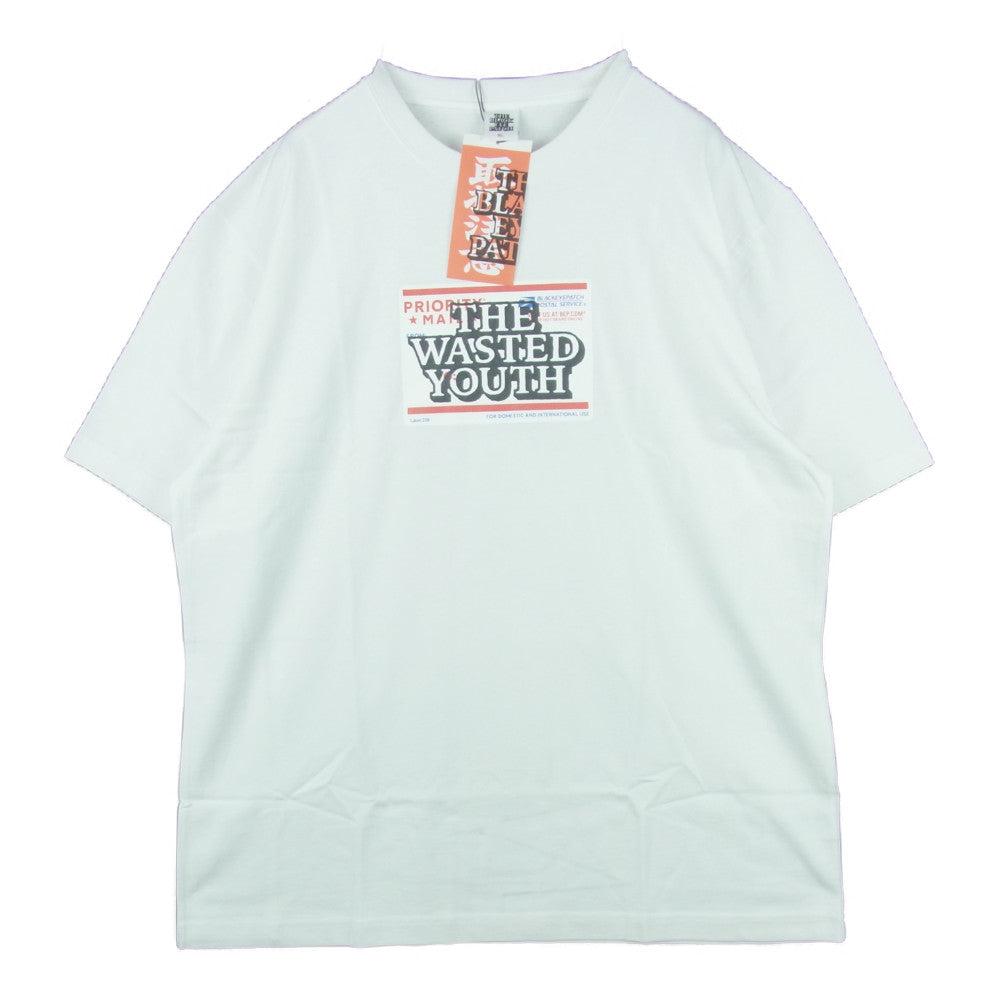 ブラックアイパッチ 21SS BEPSS21EI21 WASTED YOUTH ウェステッドユース プリント 半袖 Tシャツ ホワイト系 XL【新古品】【未使用】【中古】
