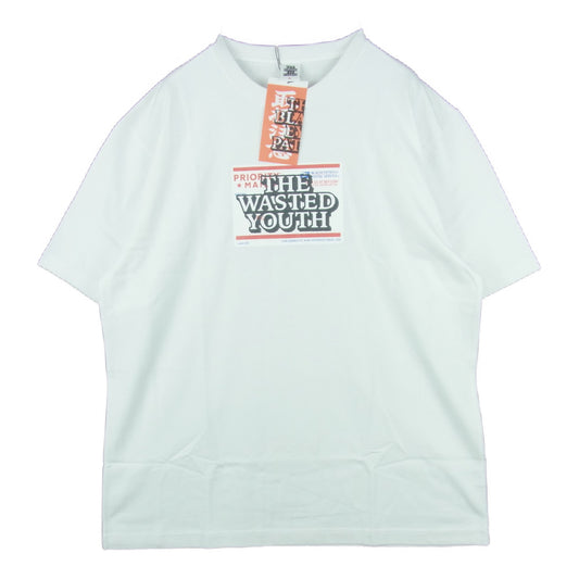 ブラックアイパッチ 21SS BEPSS21EI21 WASTED YOUTH ウェステッドユース プリント 半袖 Tシャツ ホワイト系 XL【新古品】【未使用】【中古】