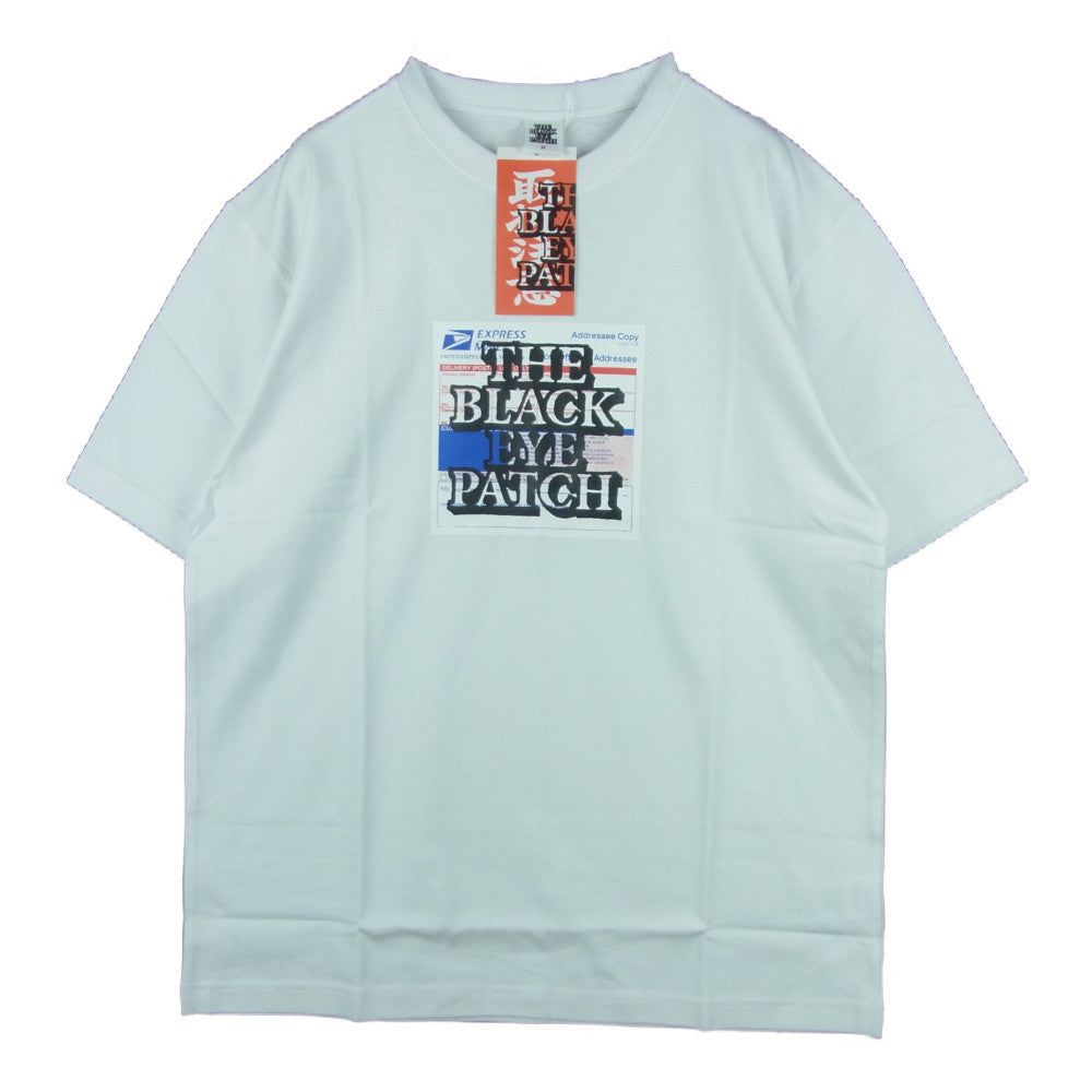 ブラックアイパッチ 21AW BEPFW21TE17 PRIORITY LABEL TEE 半袖 Tシャツ ホワイト系 M【新古品】【未使用】【中古】