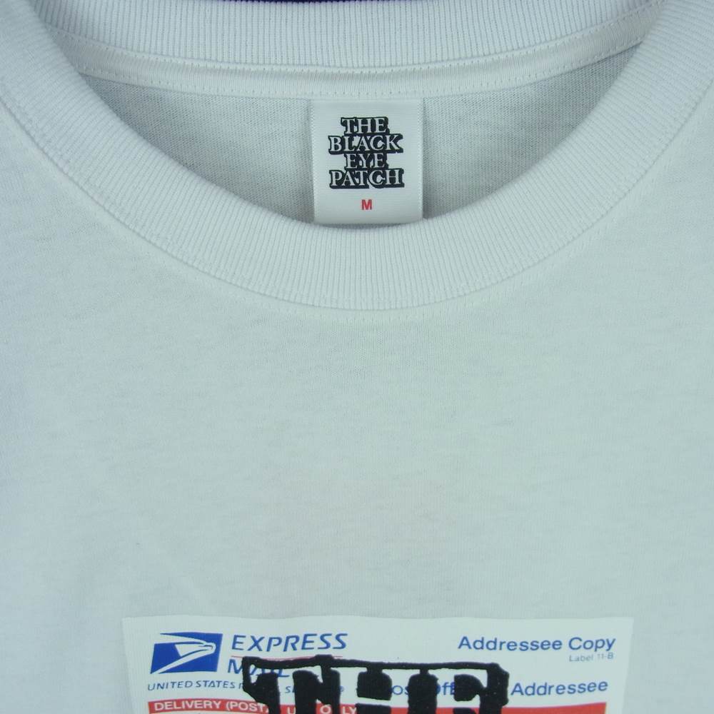 ブラックアイパッチ 21AW BEPFW21TE17 PRIORITY LABEL TEE 半袖 Tシャツ ホワイト系 M【新古品】【未使用】【中古】