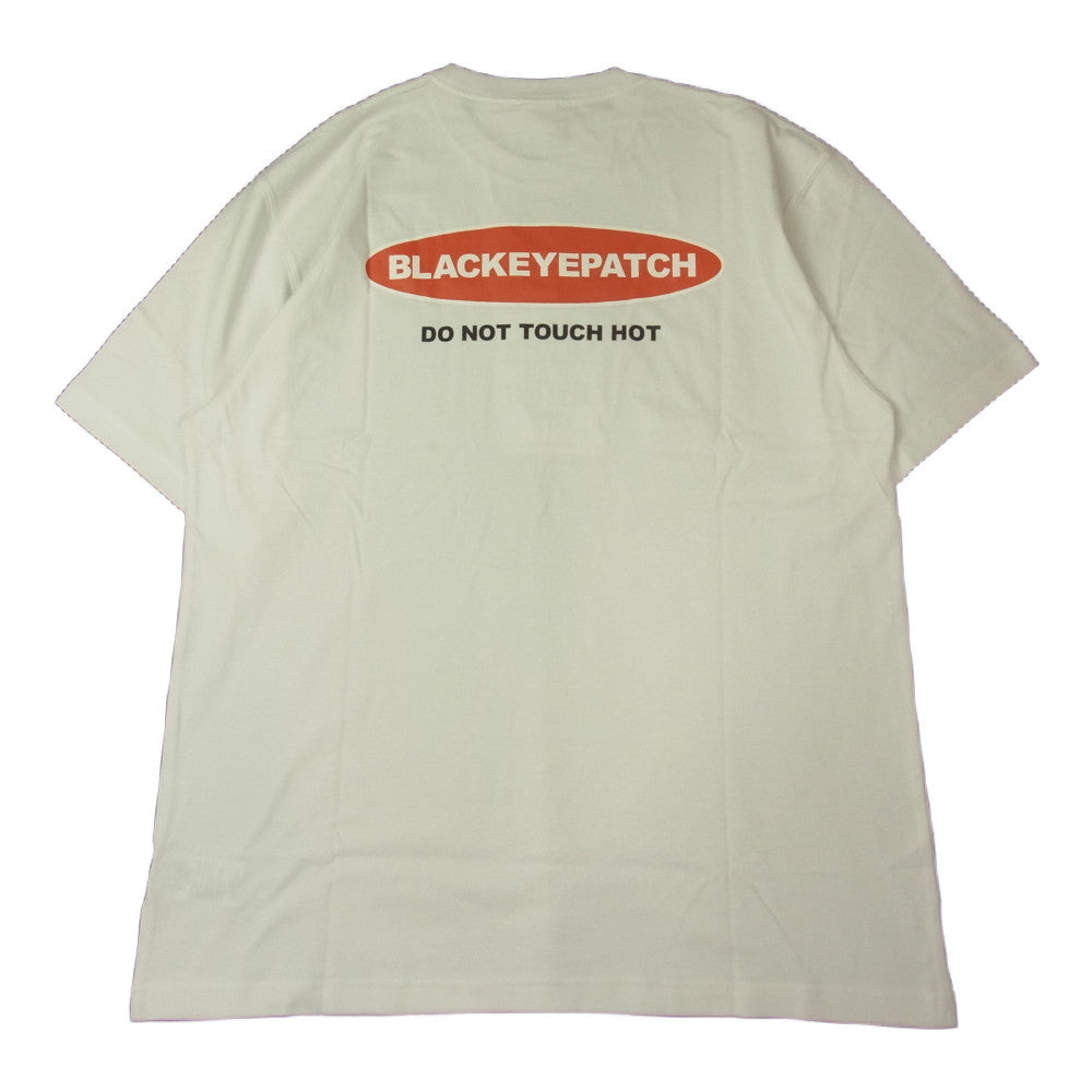 ブラックアイパッチ 22SS BEPSS22EI13 DANGER HOT LABEL TEE デンジャー ホット ラベル Tシャツ ホワイト ホワイト系 XL【新古品】【未使用】【中古】