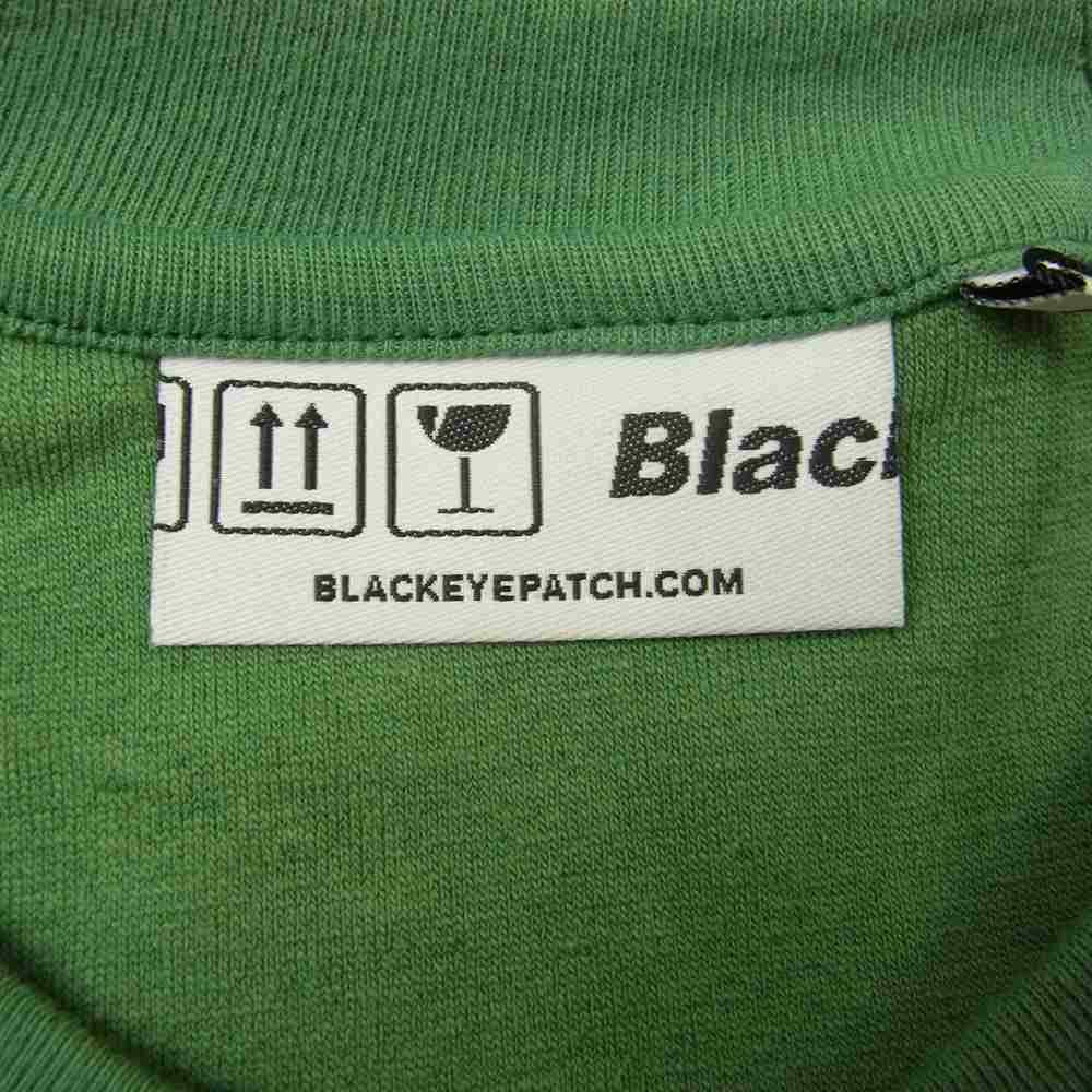 ブラックアイパッチ 21AW BEPFW21TP06 B Emblem Piping Velour Crew ベロア プルオーバー スウェット グリーン系 L【新古品】【未使用】【中古】
