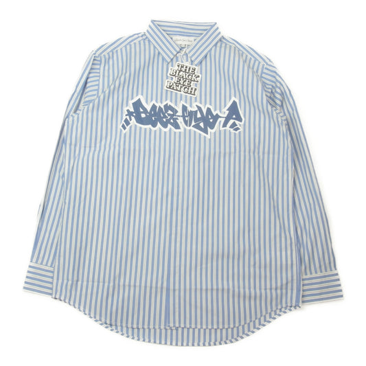 ブラックアイパッチ 22SS BEPSS22TP12 Beez-Eye Stripe Shirt ストライプ シャツ ブルー系 XL【新古品】【未使用】【中古】