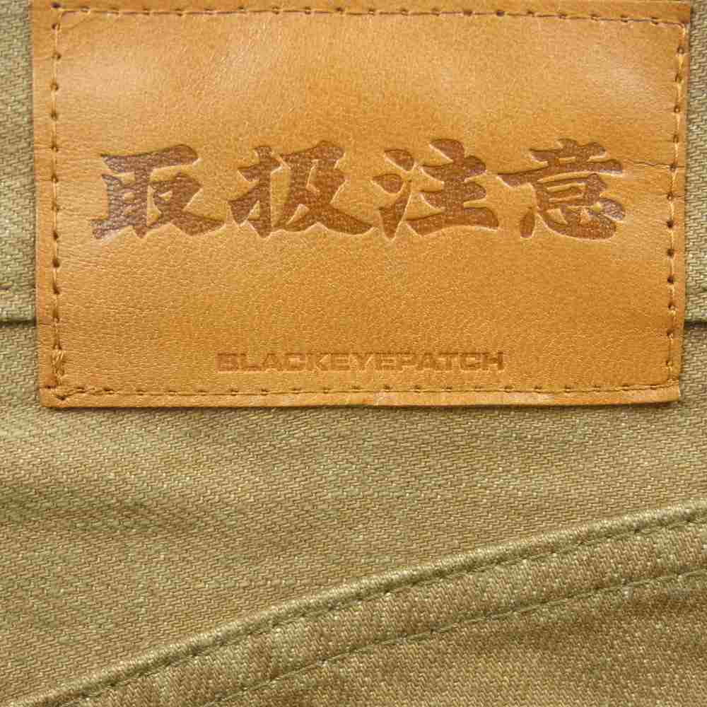 ブラックアイパッチ 21AW BEPFW21PA11 REGULAR DENIM OLIVE レギュラー デニム オリーブ パンツ ブラウン系 32 M【新古品】【未使用】【中古】