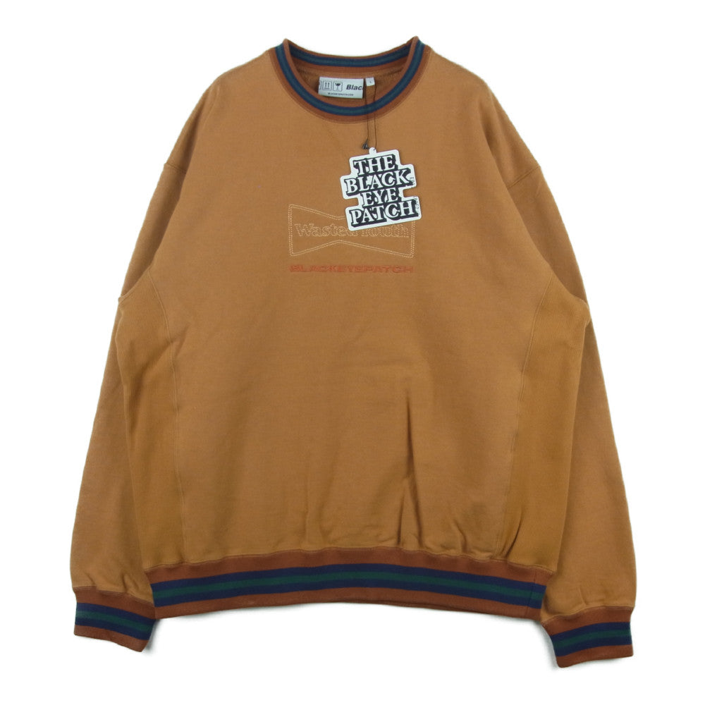 ブラックアイパッチ 21SS BEPSS21EI31 Wasted Youth ウェステッドユース クルーネック スウェット オレンジ系 L【新古品】【未使用】【中古】